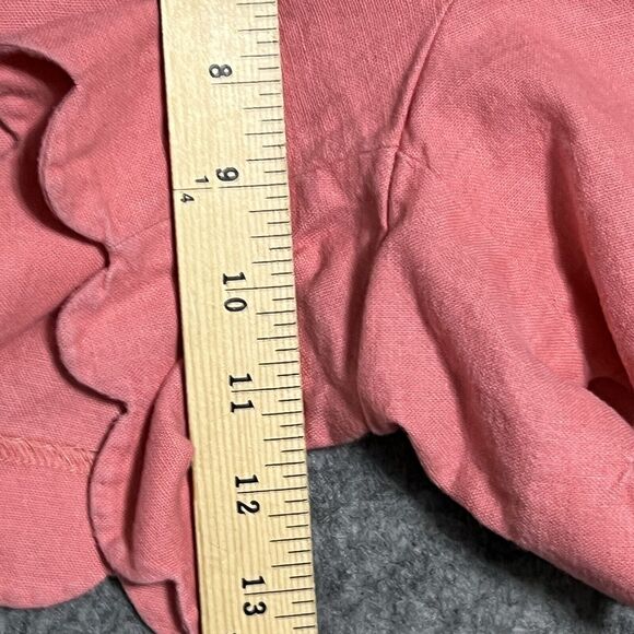 J. Crew Linen Scalloped Chino Shorts Women's 8 Pink Breathable - Picture 6 of 16